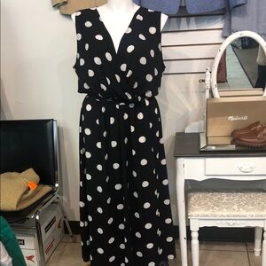 Ellen Weaver Black and White Polka Dot Dress